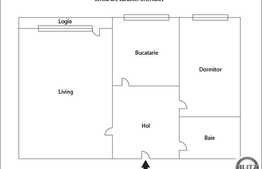 Apartament 2 camere, 52 mp, decomandat, garaj, zona strazii Calea Turzii