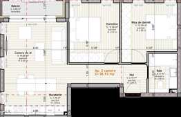 Apartament 3 camere, 59mp, semifinisat, zona Porii.