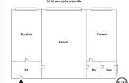 Apartament 2 camere, 38 mp, etaj intermediar, zona strazii Alverna