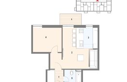 Apartament 2 camera finisat 49 mp, etaj intermediar, Zorilor