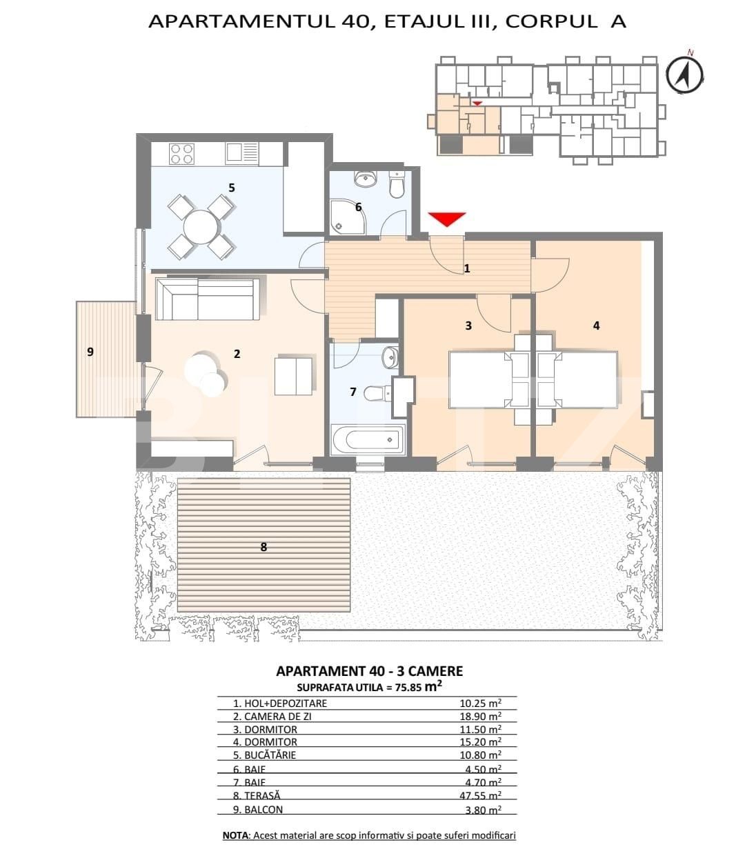 Apartament de vânzare 3 camere Zorilor - 93046AV | BLITZ Cluj-Napoca | Poza2