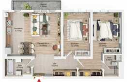 Apartament 3 camere, 73 mp, zona Bartolomeu 