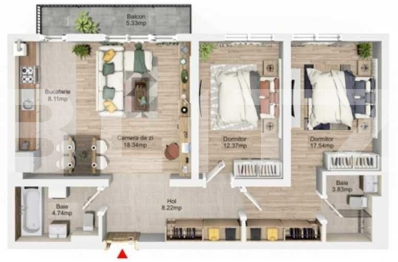 Apartament de vânzare 3 camere Bartolomeu - 93098AV | BLITZ Brașov | Poza1