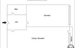 Apartament 2 camere, 50 mp, decomandat, etaj intermediar, zona Napolact