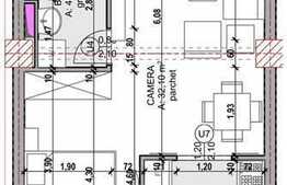 Proiect nou, la stadiul de semifinisat! Vanzare apartament 1 camera, 42.72 mp