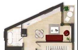 Apartament de 2 camere, 41 mp, etaj intermediar, zona Grigorescu