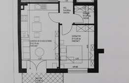 Studio 2 camere, 46 mp, bloc nou, zona Tractorul