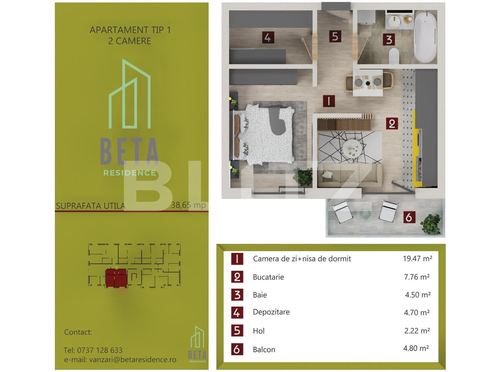 Apartament de vânzare 2 camere Iris - 93786AV | BLITZ Cluj-Napoca | Poza5