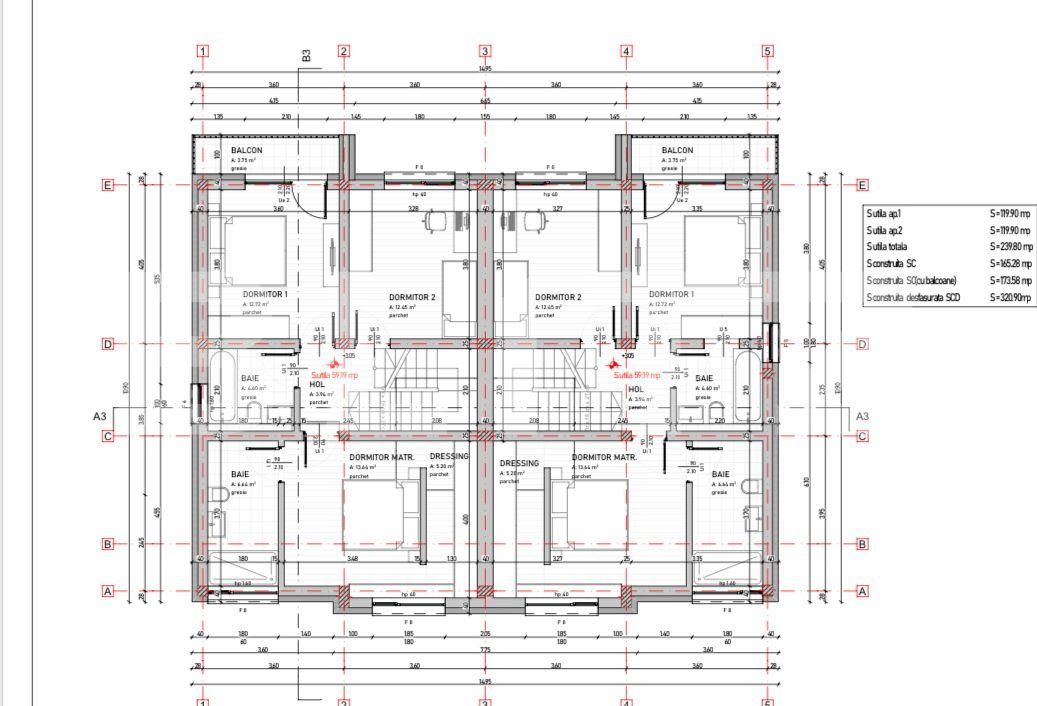 Duplex cu panorama, 124 mp , terasa de 52 mp, teren 252 mp, zona Vivo