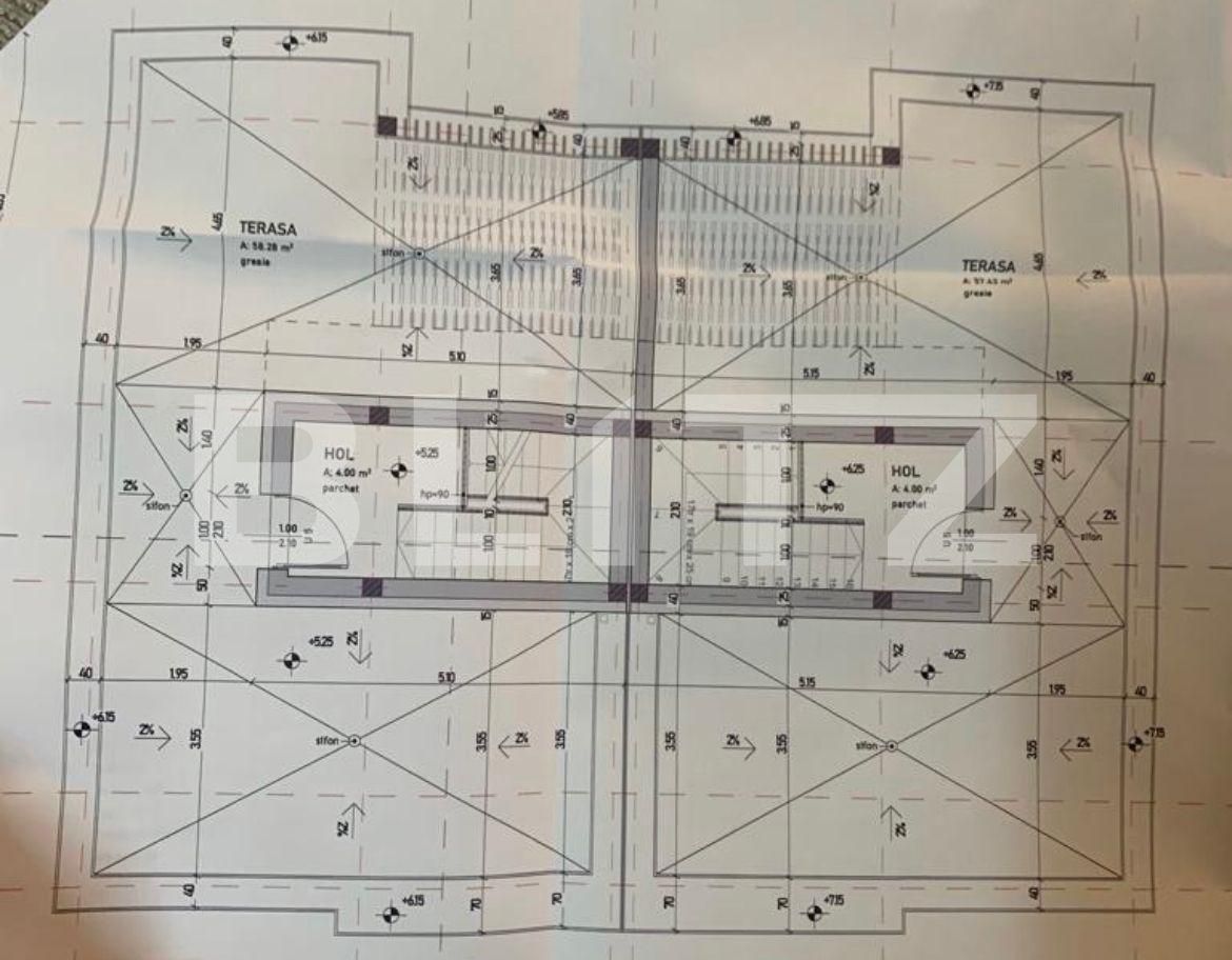 Duplex cu panorama, 124 mp , terasa de 52 mp, teren 252 mp, zona Vivo