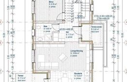 Casa noua, 119 mp, semifinisata, 500 mp teren, Capusu Mic