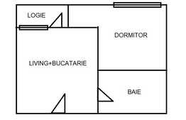  Apartament 2 camere, 48 mp, semidecomandat, zona Tineretului 