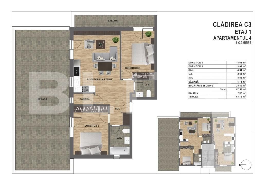 Apartament de vânzare 3 camere Manastur - 94374AV | BLITZ Cluj-Napoca | Poza2