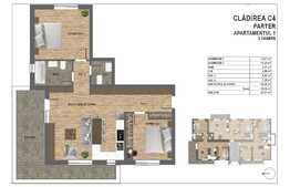 Apartament de 3 camere finisat, ansamblu privat, terasa generoasa, zona Vivo