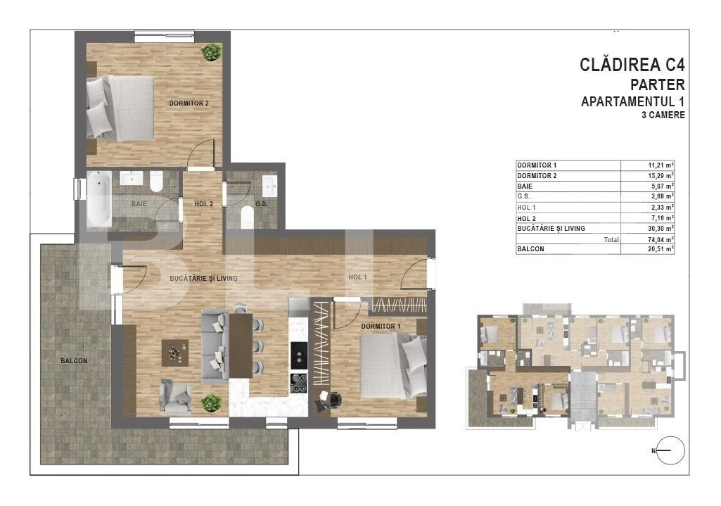 Apartament de vânzare 3 camere Manastur - 94458AV | BLITZ Cluj-Napoca | Poza2