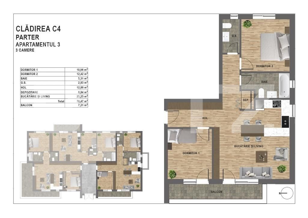 Apartament de vânzare 3 camere Manastur - 94468AV | BLITZ Cluj-Napoca | Poza2