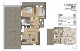 Apartament de 3 camere, ansamblu privat, terasa generoasa si garaj inclus, zona Vivo