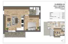 Apartament 2 camere finisat, ansamblu privat de vile, orientare sud-vestica, zona Vivo