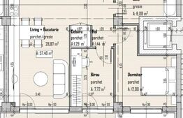 Apartament 3 camere, 58mp, semidecomandat, finalizat cu CF, etaj 3 din 4