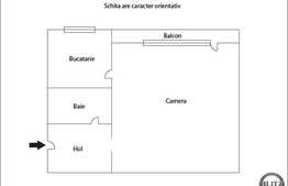 Garsoniera, 24 mp, mobilata complet, zona Bulevardul Muncii