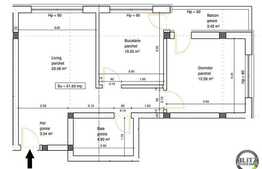 Vanzare apartament 2 camere, decomandat, 51.63 mp utili, zona Polus