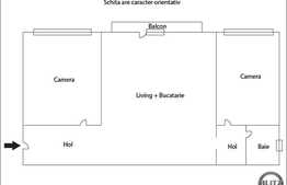 Apartament 3 camere, 48 mp, mobilat modern, zona strazii Alexandru Vlahuta