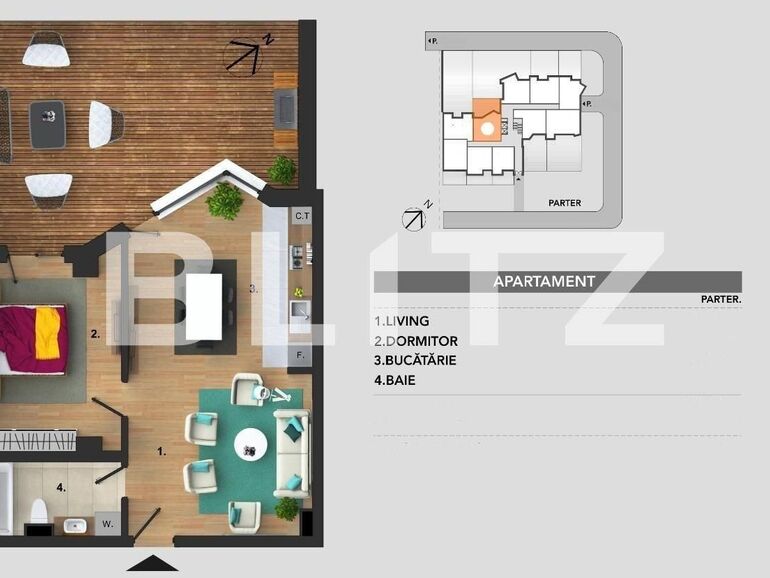 Apartament de vânzare 2 camere Bună Ziua - 94706AV | BLITZ Cluj-Napoca | Poza1