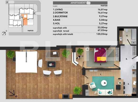 Apartament de vânzare 2 camere Bună Ziua - 94707AV | BLITZ Cluj-Napoca | Poza1