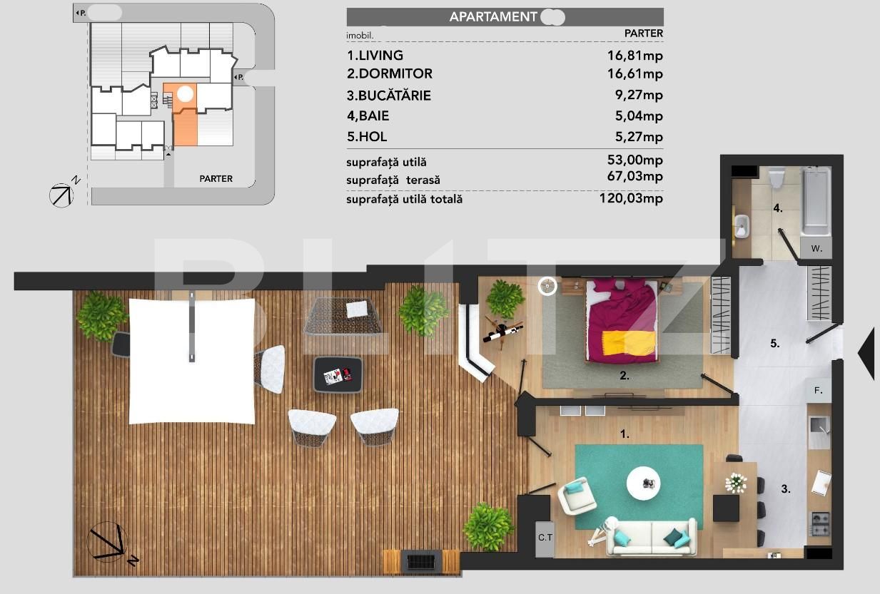 Apartament de vânzare 2 camere Bună Ziua - 94707AV | BLITZ Cluj-Napoca | Poza1