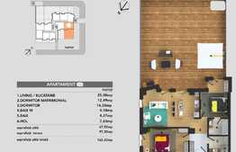 Oportunitate! Apartament de 3 camere, 2 bai, terasa 100 mp, Buna Ziua