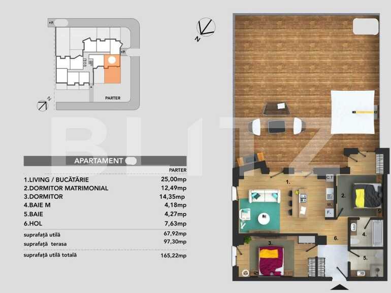 Apartament de vânzare 3 camere Bună Ziua - 94709AV | BLITZ Cluj-Napoca | Poza1