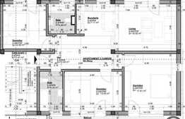 De vanzare 75 mp utili, 3 camere decomandate, zona Eugen Ionesco. Semifinisat!