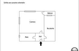 Vanzare apartament 1 camera decomandata, 38 mp, zona Garii. Imobil nou!