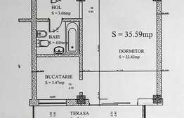 Zona Baumax, apartament de vanzare, 1 camera semidecomandata, 35.6 mp