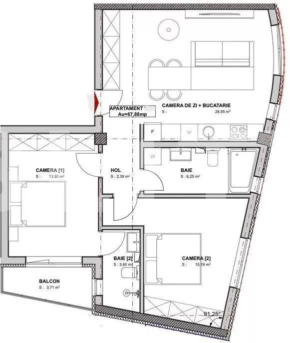 Apartament de vânzare 3 camere Marasti - 95289AV | BLITZ Cluj-Napoca | Poza1