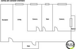 3 camere de vanzare, 84 mp utili, zona strazii Nasaud in constructie noua