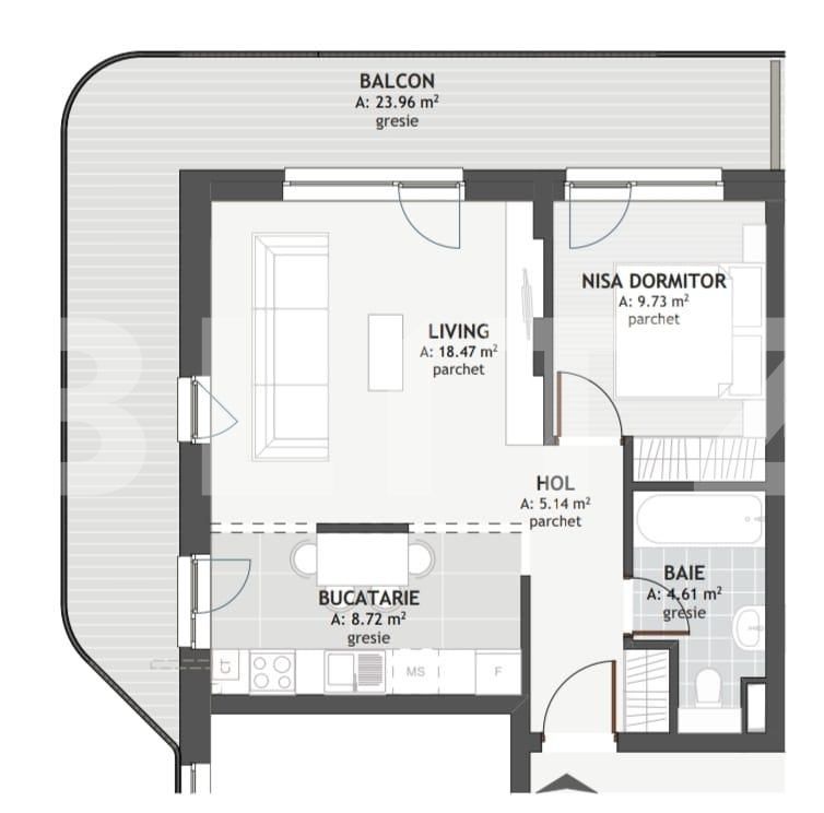Apartament de vânzare 2 camere Floreşti - 95425AV | BLITZ Cluj-Napoca | Poza1