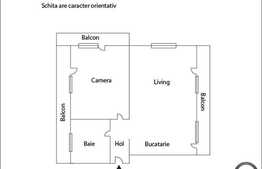 Apartament 2 camere,  52 mp plus 3 balcoane, la 3 minute de Profi