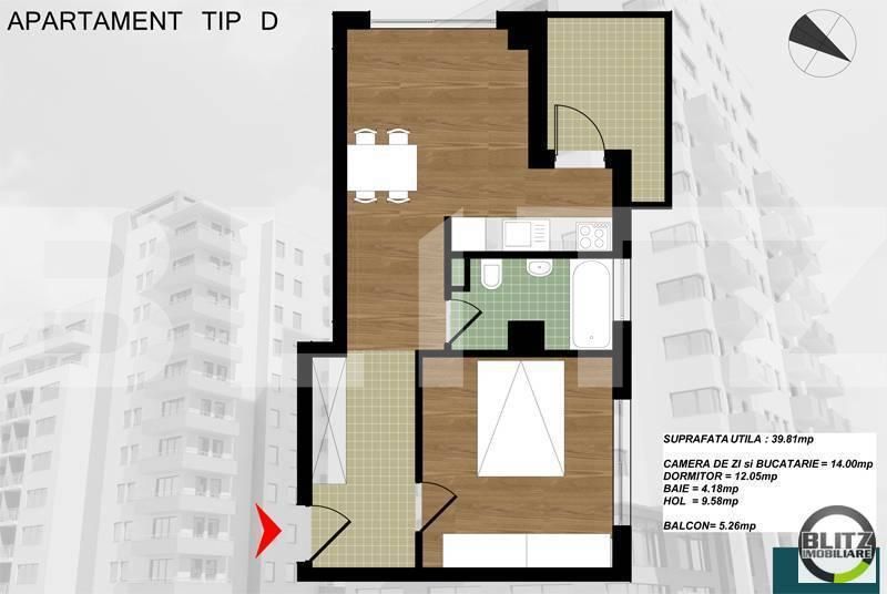 Apartament de vânzare 2 camere Semicentral - 9557AV | BLITZ Cluj-Napoca | Poza2
