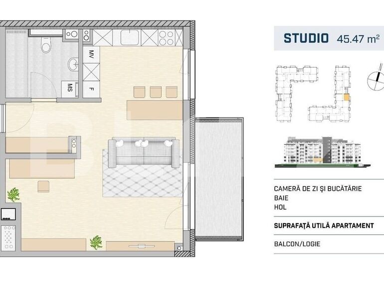 Apartament de vânzare 2 camere Semicentral - 95661AV | BLITZ Cluj-Napoca | Poza1