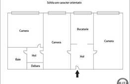 Apartament 3 camere, 57 mp, parcare, zona centrala