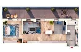 Apartament 2 camere, 52 mp, 26,6 mp balcon, parcare subterana