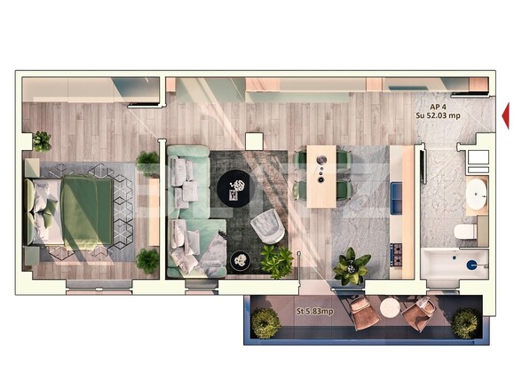 Apartament de vânzare 2 camere Marasti - 95835AV | BLITZ Cluj-Napoca | Poza1