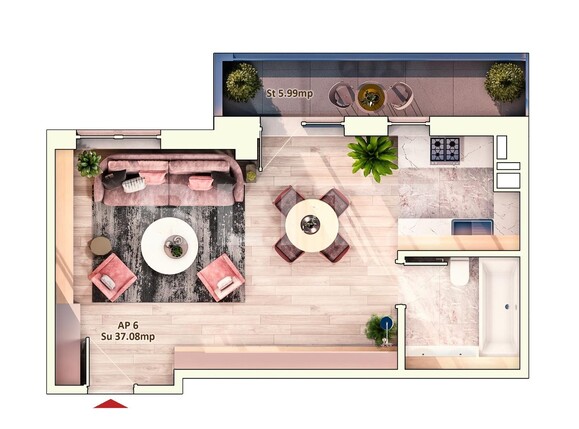 Garsonieră de vânzare Marasti - 95838AV | BLITZ Cluj-Napoca | Poza1