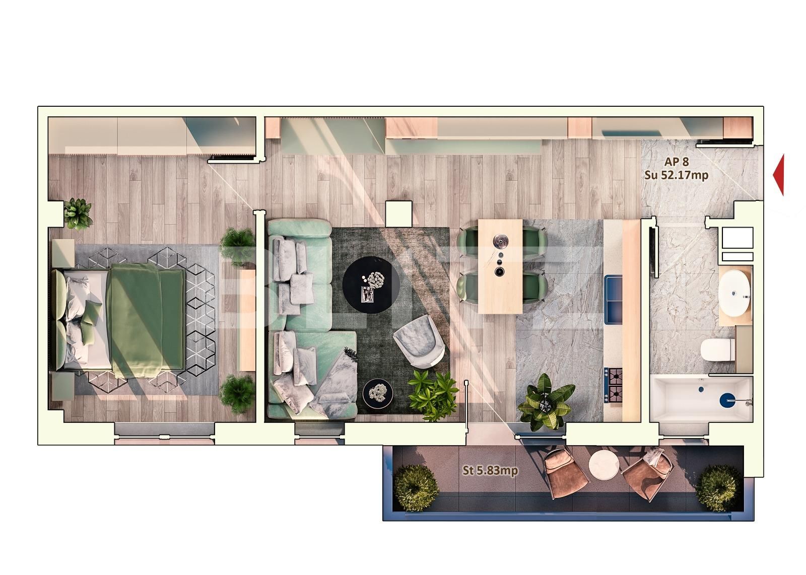 Apartament de vânzare 2 camere Central - 95840AV | BLITZ Cluj-Napoca | Poza2