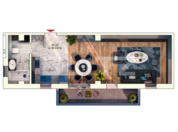 Garsonieră de vânzare Marasti - 95841AV | BLITZ Cluj-Napoca | Poza2