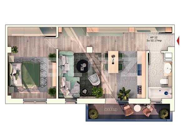 Apartament de vânzare 2 camere Marasti - 95846AV | BLITZ Cluj-Napoca | Poza1