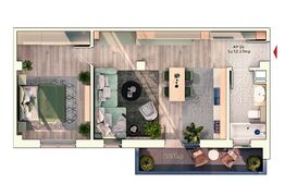 Apartament 2 camere, 52 mp, 6 mp balcon, parcare subterana