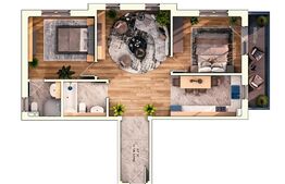 Apartament 3 camere, 70 mp, 6 mp balcon, parcare subterana