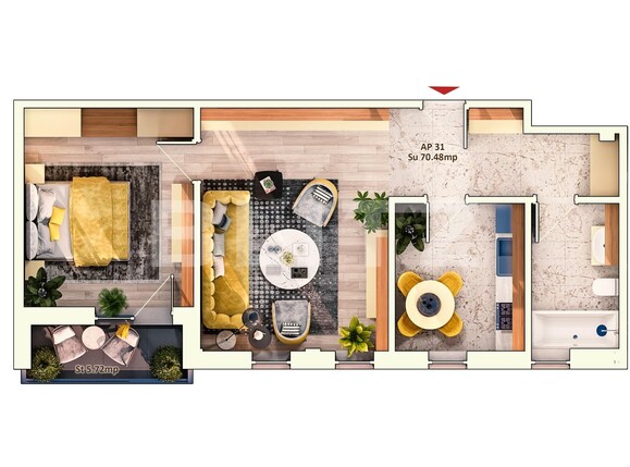 Apartament de vânzare 2 camere Marasti - 95864AV | BLITZ Cluj-Napoca | Poza1